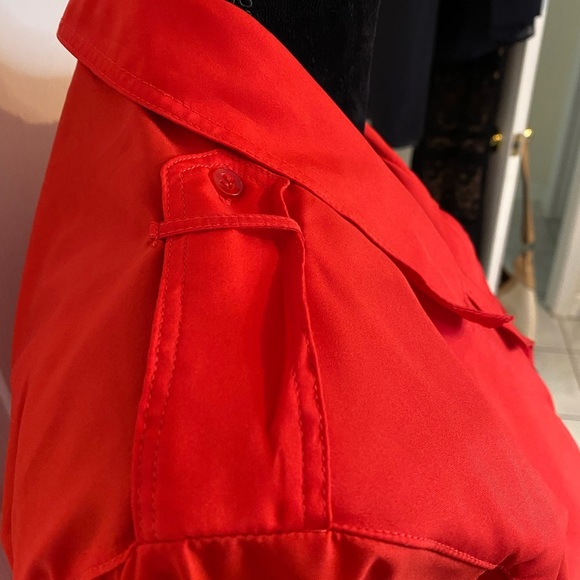-Diane Von Furstenberg Red military style blouse size 6 - Picture 4 of 7